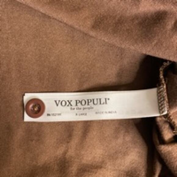 Cafe Aesthetic Embroidered Coffee Shirt Brown Vox Populi Button Up Large - Picture 7 of 10